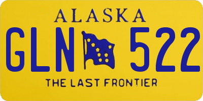 AK license plate GLN522