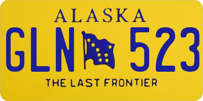 AK license plate GLN523