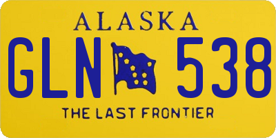 AK license plate GLN538
