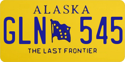 AK license plate GLN545