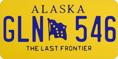 AK license plate GLN546