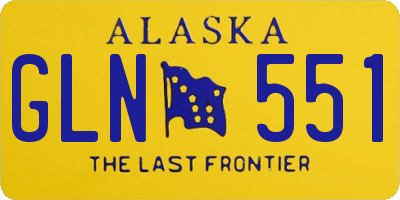 AK license plate GLN551