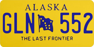 AK license plate GLN552