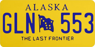 AK license plate GLN553