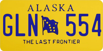 AK license plate GLN554