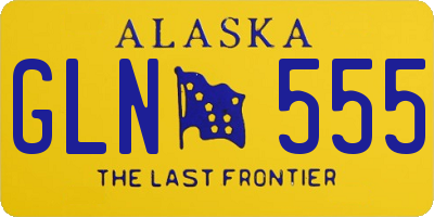 AK license plate GLN555