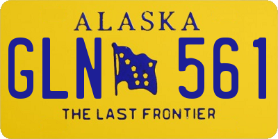 AK license plate GLN561