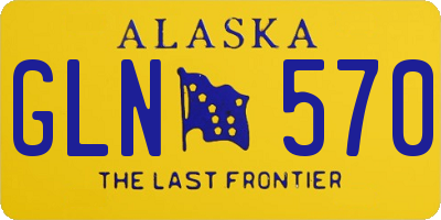 AK license plate GLN570