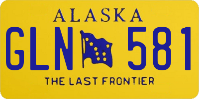 AK license plate GLN581
