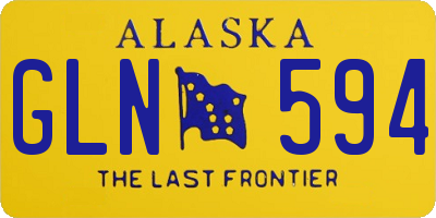 AK license plate GLN594