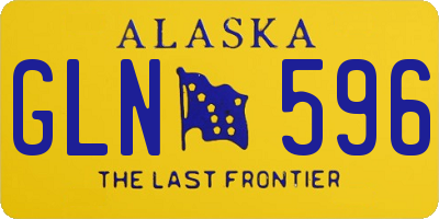 AK license plate GLN596