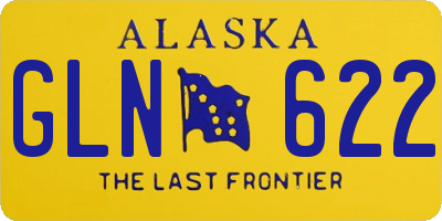 AK license plate GLN622