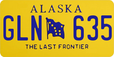 AK license plate GLN635