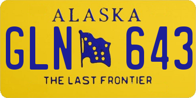 AK license plate GLN643