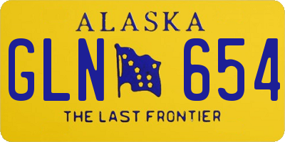 AK license plate GLN654