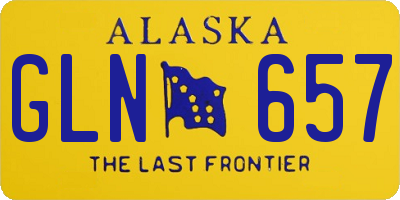 AK license plate GLN657