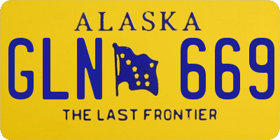 AK license plate GLN669
