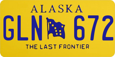 AK license plate GLN672