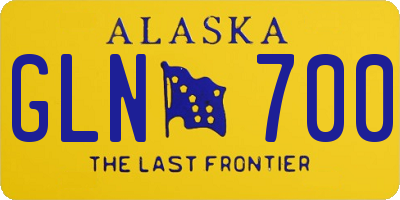 AK license plate GLN700