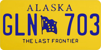 AK license plate GLN703