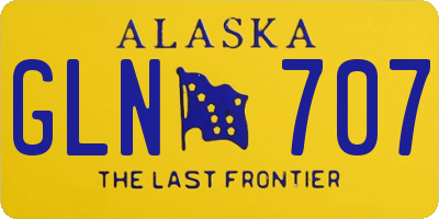 AK license plate GLN707