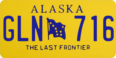 AK license plate GLN716