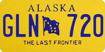 AK license plate GLN720