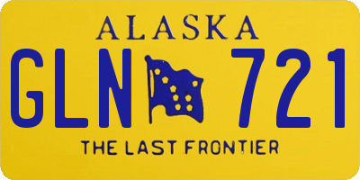 AK license plate GLN721