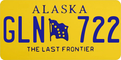 AK license plate GLN722