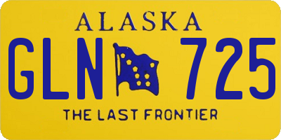 AK license plate GLN725