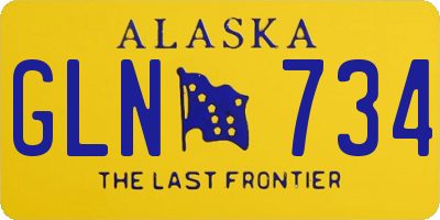AK license plate GLN734