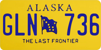 AK license plate GLN736