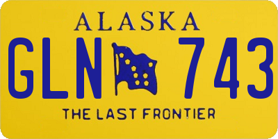AK license plate GLN743