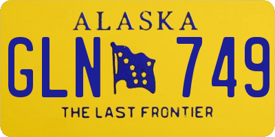 AK license plate GLN749