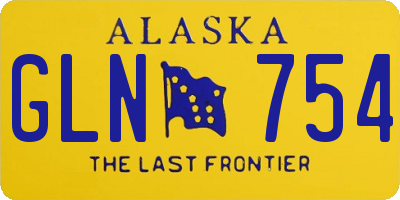 AK license plate GLN754