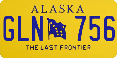 AK license plate GLN756
