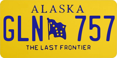 AK license plate GLN757