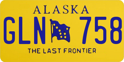 AK license plate GLN758
