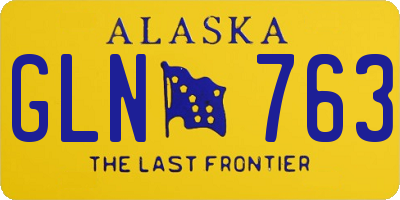 AK license plate GLN763