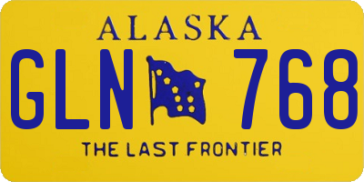 AK license plate GLN768