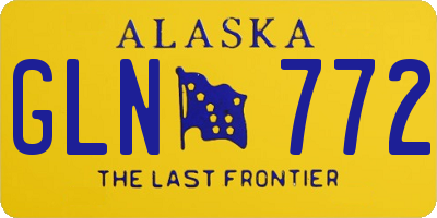 AK license plate GLN772
