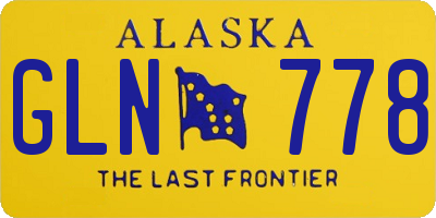 AK license plate GLN778