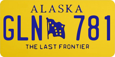 AK license plate GLN781