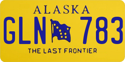AK license plate GLN783