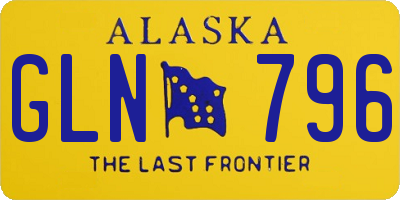 AK license plate GLN796