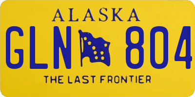 AK license plate GLN804