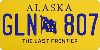 AK license plate GLN807