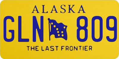 AK license plate GLN809