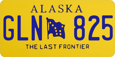 AK license plate GLN825