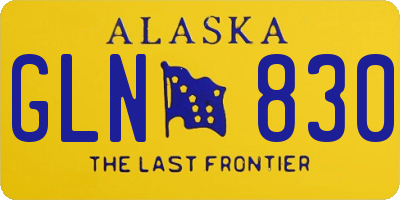 AK license plate GLN830
